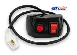 SWITCH DOBLE PARA MOTOCICLETA ON OFF Y PUSCH IDEAL PARA FAROS CON ESTROBO OEM. INT102