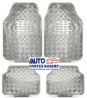 TAPETES HULE METALICO PLATIADO JUEGO 4 -PZ OEM.