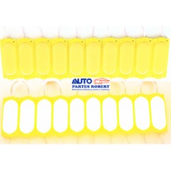 TIRA LED OAVALADA COLOR AMARILLA EXCELENTE ILUMINACION MEDIDA 8.5X3.5 12 VOLTS OEM. MODULO 29Y