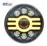 UNIDAD LED REDONDA CON LUPA BICOLOR 7 LED BLANCO Y AMBAR 1 PIEZA OEM. U-LH184CY