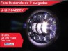 UNIDAD LED REDONDA 22 LED BICOLOR BLANCO Y AMBAR CON LUPAS 1 PIEZA OEM. U-LH18422CY