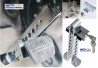 SEGURO ANTIRROBO PARA PEDAL UNIVERSAL CON CANDADO CROMADO OEM.