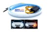 TIRA LED FLEXIBLE DE TIPO GEL COLOR BLANCO Y AMBAR MEDIDA 60 CM 2 PIEZAS OEM.