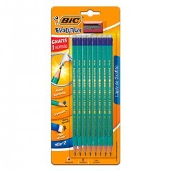 Lápiz Bic Evolution Turquesa 1/8 piezas 74102