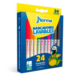 Marcadores de Colores Norma Lavables 1/24 Piezas 299