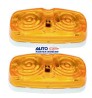 PLAFON LED TIPO HELLA AMBAR DOBLE OPTICA 18 LED JUEGO 2 PIEZAS