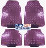 TAPETES HULE METALICO ROSA JUEGO 4 -PIEZAS OEM.
