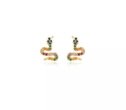 Aretes 50 serpiente zirconia