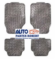 TAPETES HULE METALICO GRIS JUEGO 4 -PIEZAS OEM.