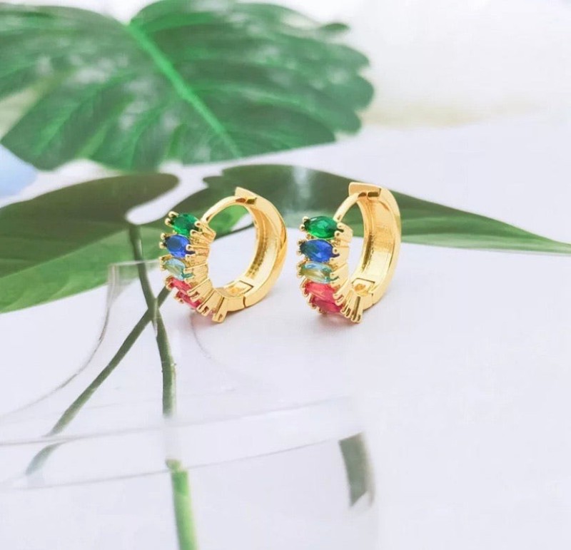Aretes zirconia colores 9