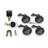 CHAPAS PUERTA BANCARIA UNIVERSAL JGO 4 PIEZAS CON 2 LLAVES Y LLAVERO OEM. CH-193