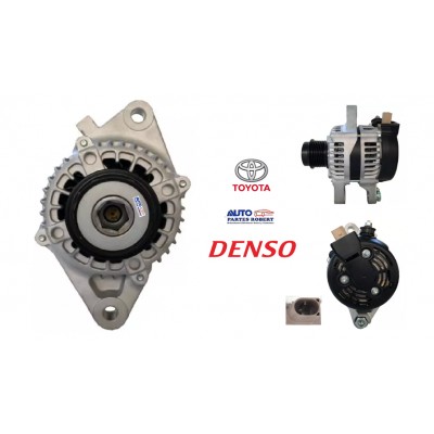 ALTERNADOR TOYOTA HILUX 4 CILINDROS 2.7L 2015-2017 80 AMPERES 12 VOLTS POLEA 7 RANURAS 1 TERMINAL SISTEMA DENSO OEM. 27060-0C110