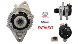 ALTERNADOR TOYOTA HILUX 4 CILINDROS 2.7L 2015-2017 80 AMPERES 12 VOLTS POLEA 7 RANURAS 1 TERMINAL SISTEMA DENSO OEM. 27060-0C110