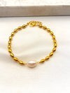 Pulsera Balin y Perla de Rio Acero