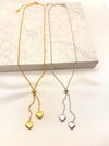Collar Corazones Ajustable Acero