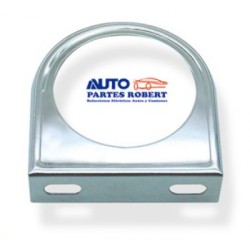 BASE DE AMPERIMETRO UNIVERSAL SENCILLA CROMADA OEM.