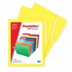 Folder Amarillo Tamaño Carta Pendaflex 25 Piezas 1/25 61415