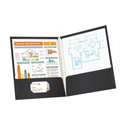 Folder Laminado Negro Carta Showfolio Oxford 5 Piezas 1/5 61435