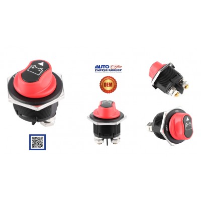 BOTON CORTA CORRIENTE 200 AMPERES 12 Y 24 VOLTS UNIVERSAL DESXONEXION DE LA RED ELECTRICA AUTOMOTRIZ OEM.