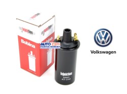 BOBINA VW HUMEDA USO ENCENDIDO ELECTRONICO COMBI 1800 CARIBE ATLANTIC SEDAN ENTRADA CON PISTON O TORNILLO TIPO BUJIA CHICA OEM.
