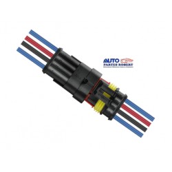 CONECTOR 4 VIAS RAPIDO CON SEGURO UNIVERSAL REFORZADO OEM.