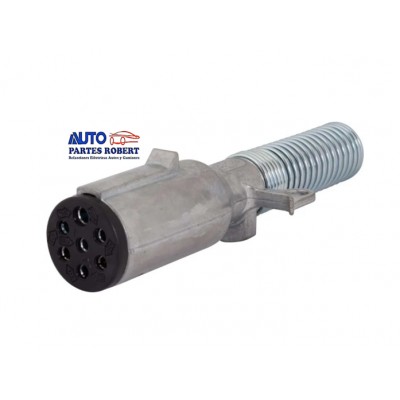 CONECTOR 7 HILOS MACHO TIPO POLLAK CON RESORTE OEM.