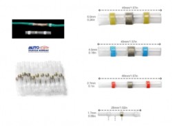 CONECTOR A TOPE BLANCO TERMICO CON SOLDADURA INTERNA CALIBRE 26-24 OEM.