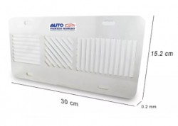 CUBRE PLACA RAYADO ACRILICO COLOR HUMO 1 PIEZA EVADE LAS FOTO MULTAS MEDIDAS 15.2CMX30CMX0.02MM OEM. CPRH