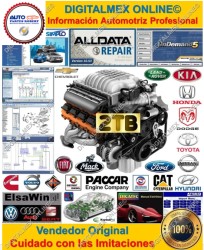 DISCO DURO EXTERNO AUTOMOTRIZ PROFESIONAL ALLDATA DIAGRAMAS ALGUNOS EN INGLES OTROS EN ESPAÑOL OTROS EN PORTUGES CON ENTRADA USB