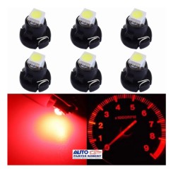 FOCO LED T3 8mm ROJO TABLERO DE MANDOS E INSTRUMENTOS AUTOS Y MOTOCICLETAS OEM.
