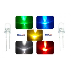 FOCO LED ESCOLAR 5MM COLOR MORADO OEM.