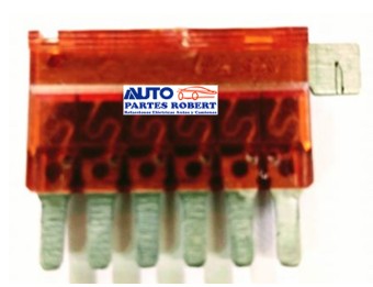 FUSIBLE MICRO 7 TERMINALES 7.5 AMPERES 32 VOLTS COLOR CAFE PARA VEHICULOS HONDA Y MAZDA OEM.