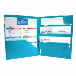Folder de Polipropileno Azul con 4 Divisiones Divide It Up 1/1 76740