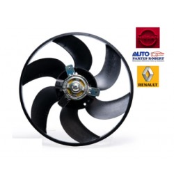 MOTOR VENTILADOR PLATINA NISSAN CLIO RENAULT SIN AIRE ACONDICIONADO 6 ASPAS 12 VOLTS OEM. 9212000QAA