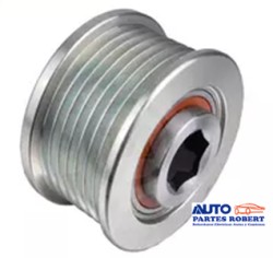 POLEA ALTERNADOR URVAN 2.5L NV350 MITSUBISHI NISSAN 7 HILOS PARA BANDA PLANA EN SISTEMA DE CLUCH OEM. 23151-MA00A