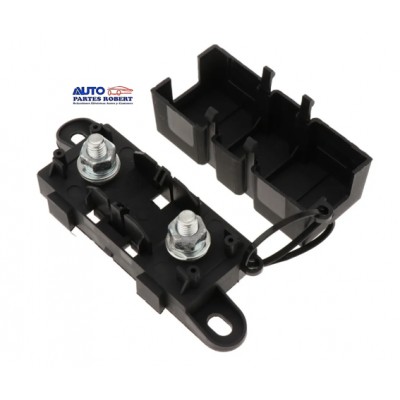 PORTA FUSIBLE MEGA 300 AMPERES 60 VOLTS TEMPERATURA -40 C A 125 C TAMAÑO 130X43X43mm REFORZADO OEM.