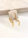 Arete Perlas Colgante Acero