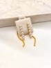Arete Perlas Colgante Acero
