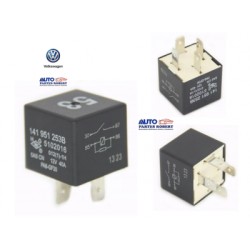 RELEVADOR 53 VW JETTA GOLF PASSAT AUDI A4 A6 4 TERMINALES 12 VOLTS 40 AMPERES CON RESISTENCIA OEM.141 951 253 B 5102016