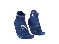Calcetín Deportiva Compressport PRO RACING V4L Run Low Azul