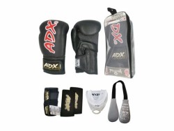 Kit Guantes Box Adx Modelo Prisma3 Peso Real + Complementos