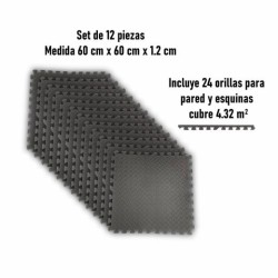 Piso Gym Tatami ADX 12 piezas de 60x60x1.2 cm cubre 4.32 m²