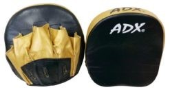 Mini manopla curva en piel (negro)