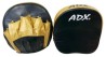 Mini manopla curva en piel (negro)