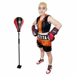 Súper Speed Bag Pera De Piel Uso Rudo Se Fija Al Piso Cobra