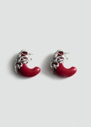 Pendientes aro detalle metálico