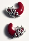Pendientes aro detalle metálico
