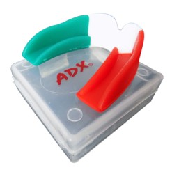 Protector bucal sencillo termoformable tricolor (con estuche).