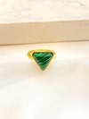 Anillo Malaquita Acero