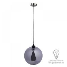 LAMPARA DECORATIVA COLGANTE E27 1 LUZ HUMO 100-240V ARIETIS CRISTAL NO INCLUYE FOCO